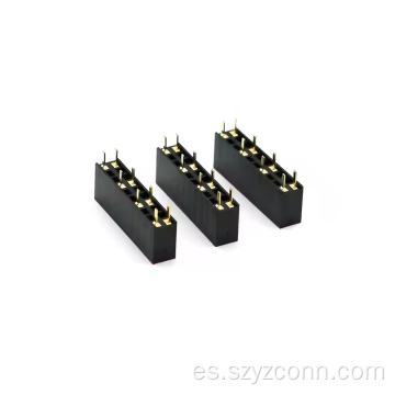 Conector de cabecera hembra de paso de 2,54 mm recto 20P